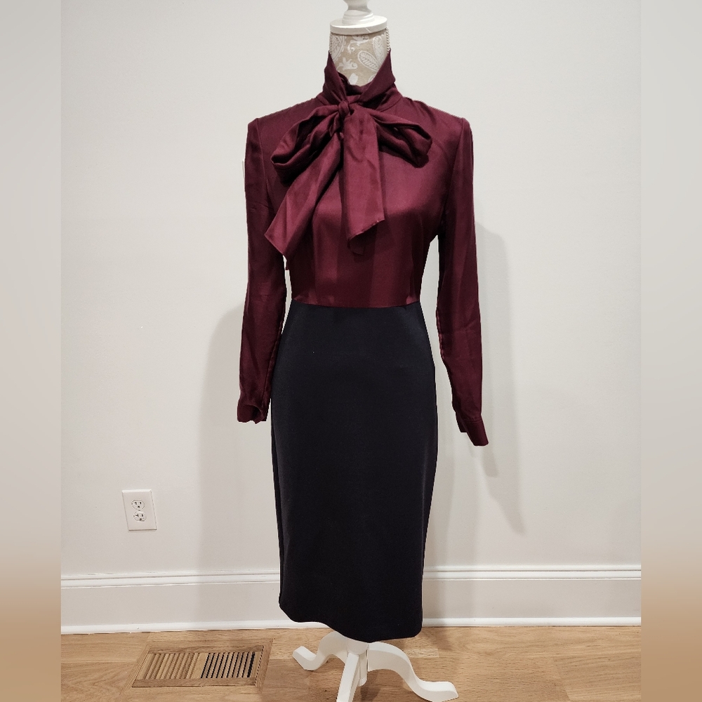 Ted Baker London Burgundy & Black Dress size 2